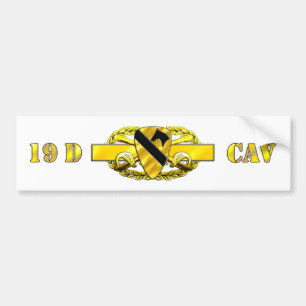 Autocollant De Voiture Division de la cavalerie 19D ęr