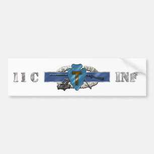 Autocollant De Voiture Division d'infanterie de l'INFANTERIE 11C