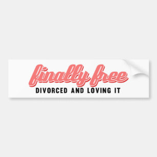 Autocollant De Voiture Divorce drôle enfin libre