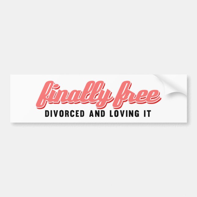 Autocollant De Voiture Divorce drôle enfin libre (Devant)