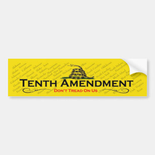Autocollant De Voiture Dixième amendement