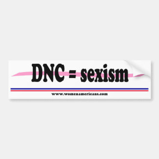 Autocollant De Voiture DNC = sexisme