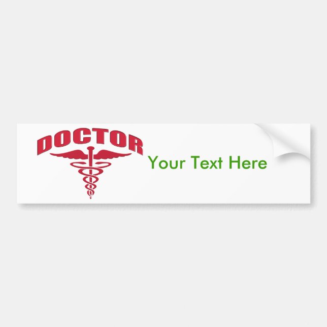 Autocollant De Voiture Docteur Caduceus Red (Devant)