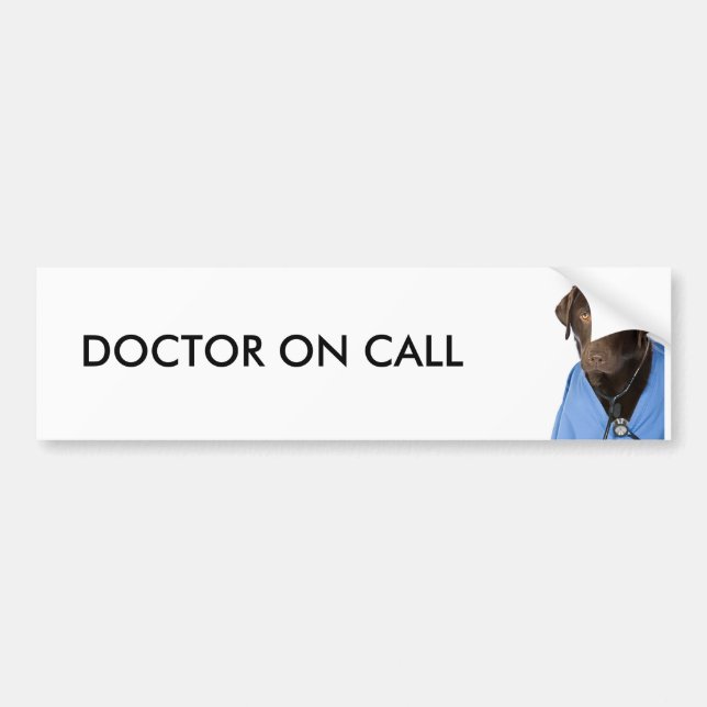 AUTOCOLLANT DE VOITURE DOCTEUR ON CALL (Devant)