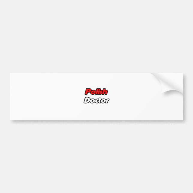 Autocollant De Voiture Docteur polonais (Devant)