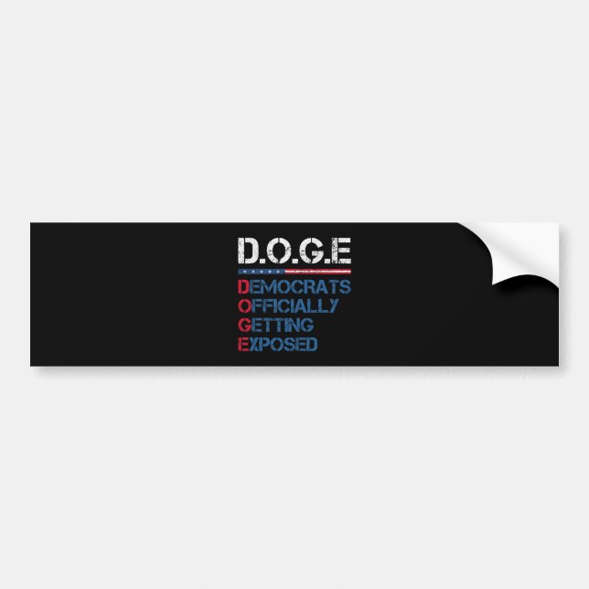 Autocollant De Voiture DOGE Ministère De L'Efficacité Gouvernementale (Devant)