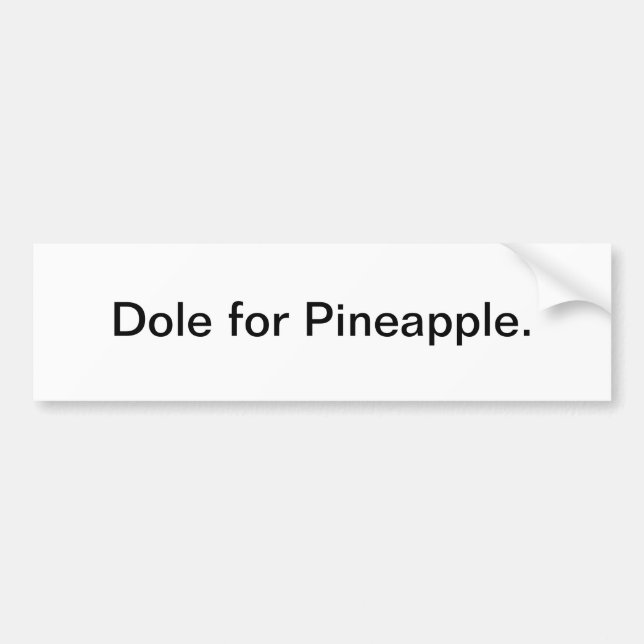 Autocollant De Voiture Dole pour l'ananas - adhésif pour pare-chocs (Devant)