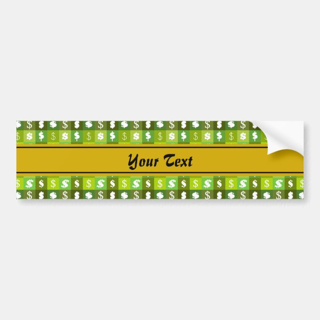 Autocollant De Voiture Dollar signe argent motif (Devant)
