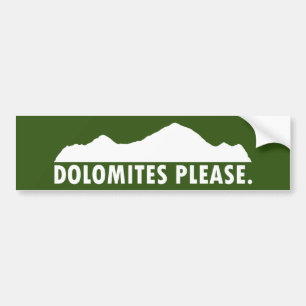 Autocollant De Voiture Dolomites S'Il Vous Plaît