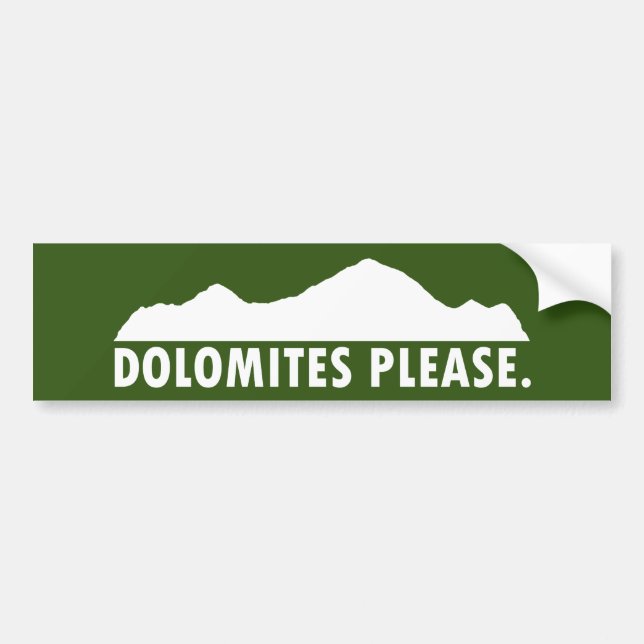Autocollant De Voiture Dolomites S'Il Vous Plaît (Devant)