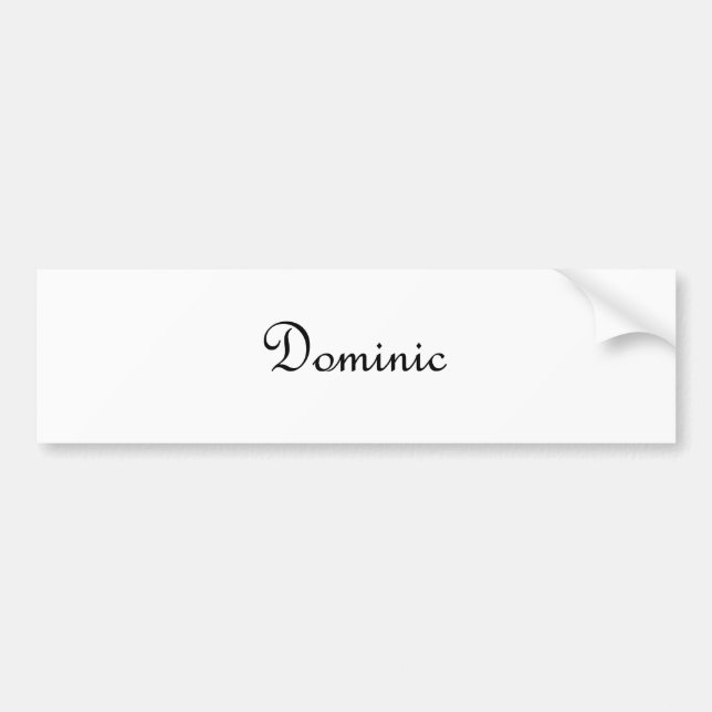 Autocollant De Voiture Dominique (Devant)