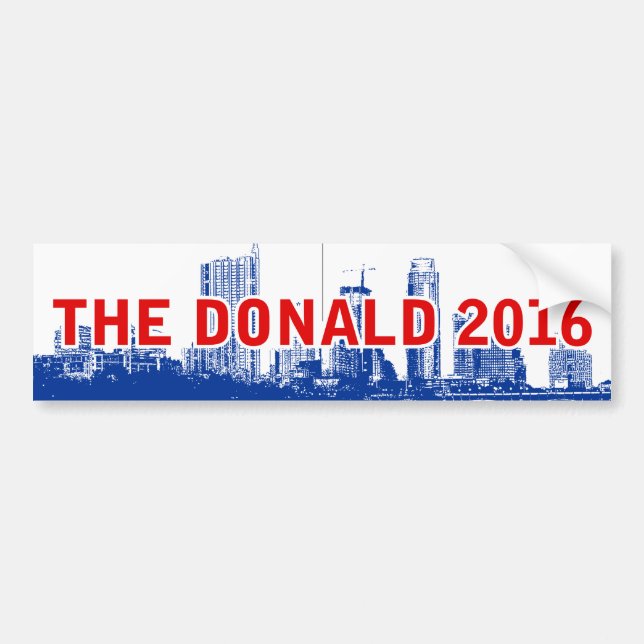 Autocollant De Voiture Donald 2016 - atout pour le président (Devant)