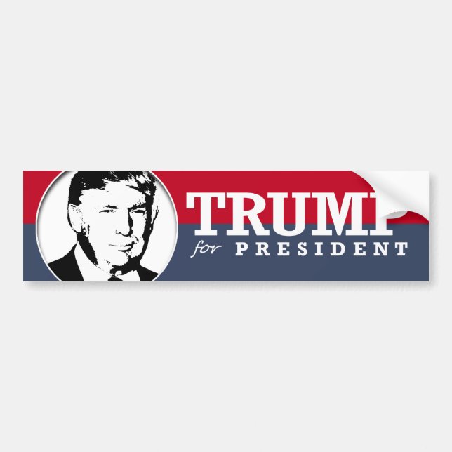 AUTOCOLLANT DE VOITURE DONALD TRUMP 2016 (Devant)