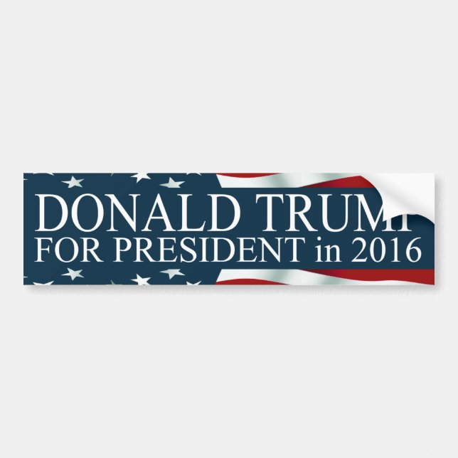 Autocollant De Voiture Donald Trump à la présidence 2016 (Devant)