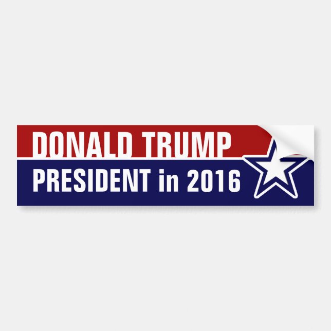 Autocollant De Voiture Donald Trump en 2016 (Devant)