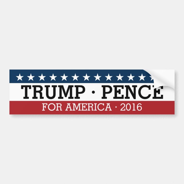 Autocollant De Voiture Donald Trump Mike Pence - Conception traditionnell (Devant)