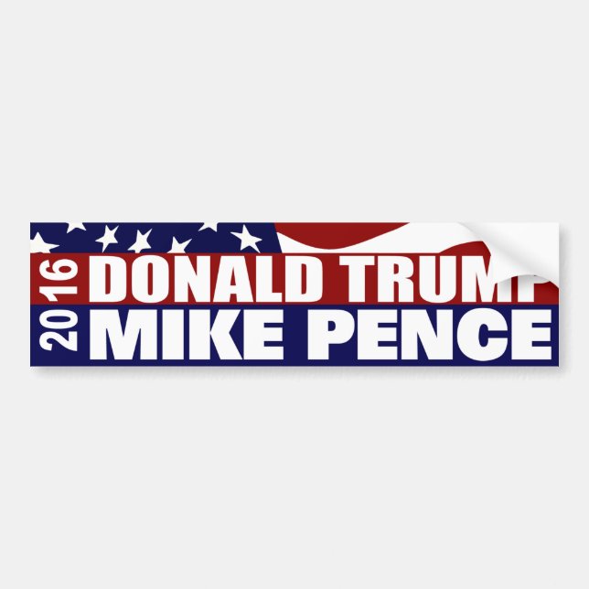 Autocollant De Voiture Donald Trump Mike Pence Élection 2016 (Devant)