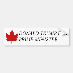 Autocollant De Voiture Donald Trump pour le premier ministre du Canada