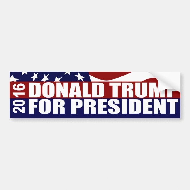 Autocollant De Voiture DONALD TRUMP Président 2016 (Devant)