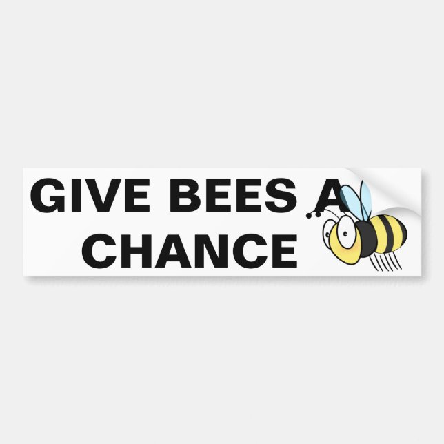 Autocollant De Voiture Donnez à des abeilles une occasion (Devant)