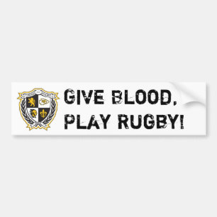 Autocollant De Voiture Donnez le sang, rugby de jeu !