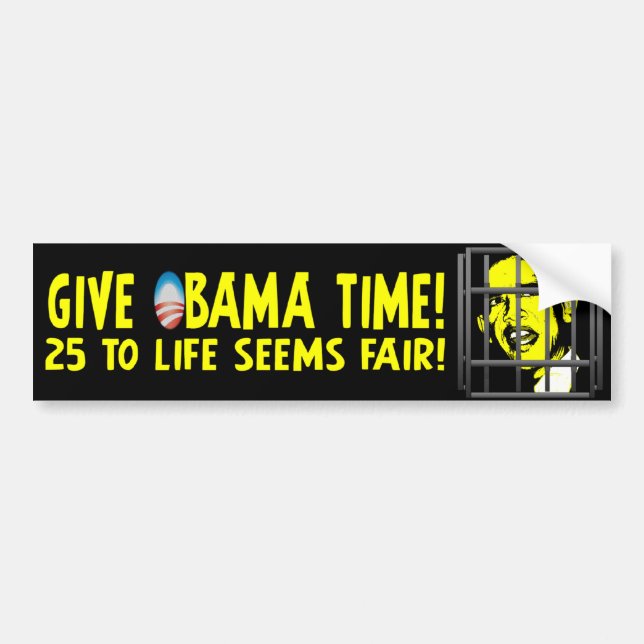 Autocollant De Voiture Donnez le temps d'Obama ! (Devant)