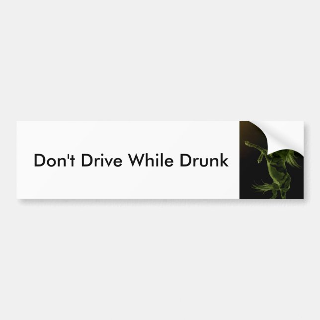 Autocollant De Voiture Dont Drive Drunk Horse élevant Bumper Sticker (Devant)