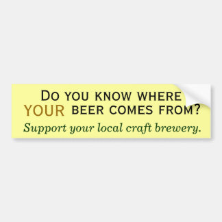 Autocollant De Voiture D'où est-ce que votre bière vient ?