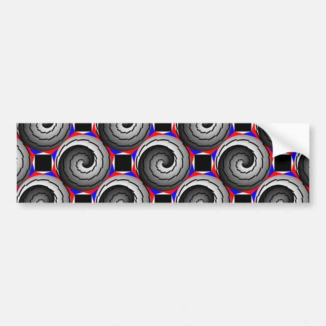 Autocollant De Voiture Double Yin Yang Spiral par Kenneth Yoncich (Devant)
