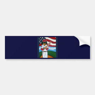 Autocollant De Voiture Doxie de baseball