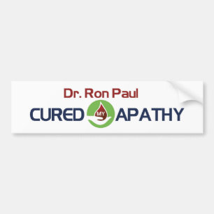 Autocollant De Voiture Dr. Ron Paul a traité mon apathie