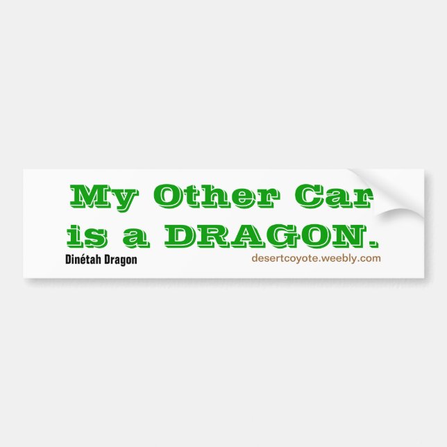 Autocollant De Voiture Dragon de Dinétah l'autre voiture (Devant)