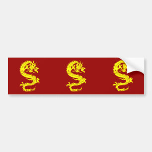 Autocollant De Voiture dragon d'or
