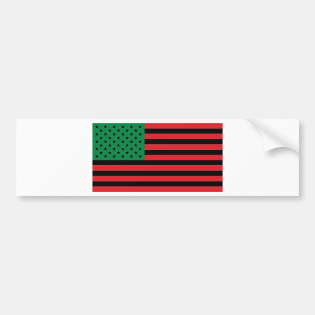 Autocollant De Voiture Drapeau afro-américain - Noir rouge et vert (Devant)