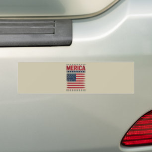 Autocollant De Voiture Drapeau Américain 4 Juillet Merica