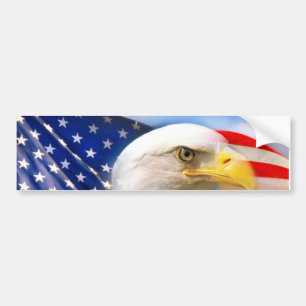 Autocollant De Voiture Drapeau américain avec Eagle chauve