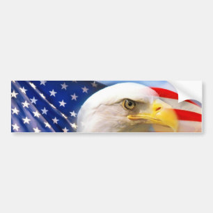 Autocollant De Voiture Drapeau américain avec Eagle chauve