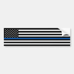 Autocollant De Voiture Drapeau américain de la ligne bleue mince de la p