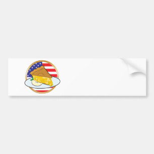 Autocollant De Voiture Drapeau américain de tarte aux pommes