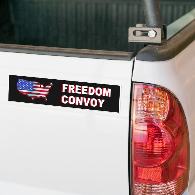 Autocollant De Voiture Drapeau américain du convoi de la liberté (Sur camion)
