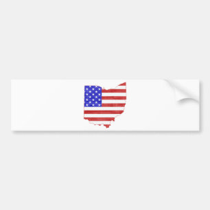 Autocollant De Voiture Drapeau américain en forme d'Ohio