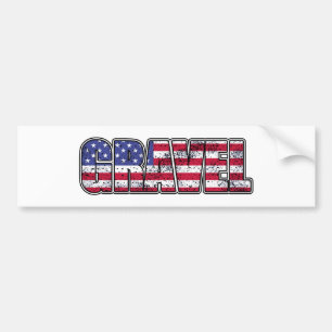 Autocollant De Voiture Drapeau américain Gravel Cycling