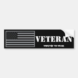 Autocollant De Voiture Drapeau américain gris - Vétérinaire - À Porter