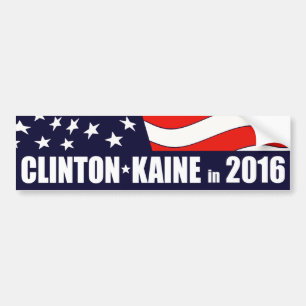 Autocollant De Voiture Drapeau américain Hillary Clinton Tim Kaine 2016