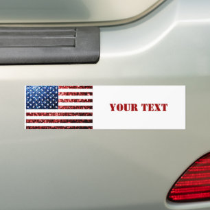 Autocollant De Voiture Drapeau américain rouge bleu étincelant parties sc