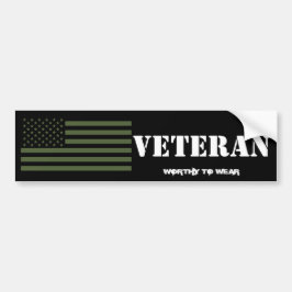 Autocollant De Voiture Drapeau AMÉRICAIN TRIDENT GRN - Vétéran - À Porter