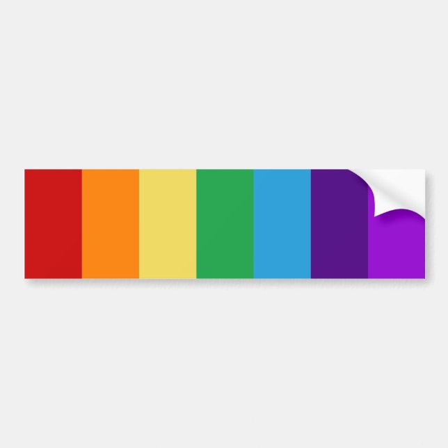 Autocollant De Voiture drapeau arc-en-ciel (Devant)