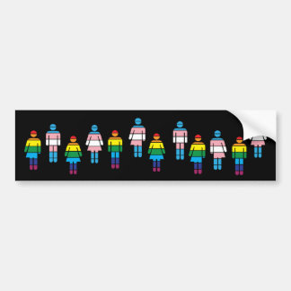 Autocollant De Voiture drapeau arc-en-ciel collier transindicateur lgbt