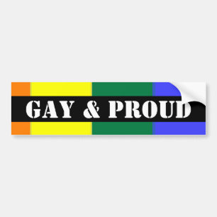 Autocollant De Voiture Drapeau arc-en-ciel gai et fier