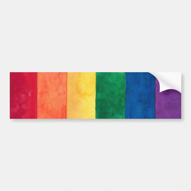 Autocollant De Voiture Drapeau arc-en-ciel gay pride (Devant)